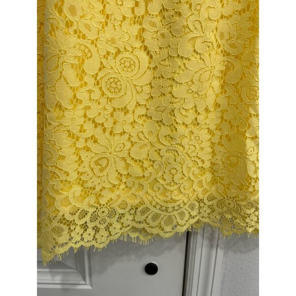 Isaac Mizrahi Live! Floral Lace Tank Top Yellow Sz Large Sleeveless Bohemian - Picture 4 of 10